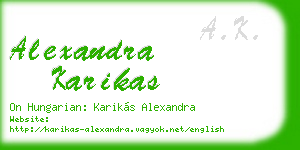 alexandra karikas business card