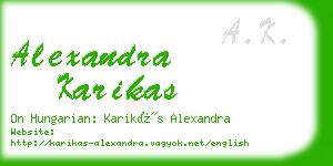 alexandra karikas business card